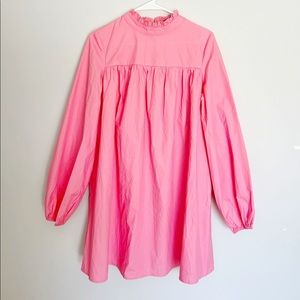 Fashion Union ASOS pink ruffle neck dress, size 6